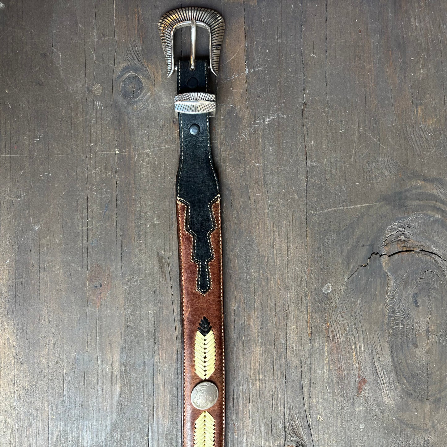 Two-Tone Buffalo Nickel Belt