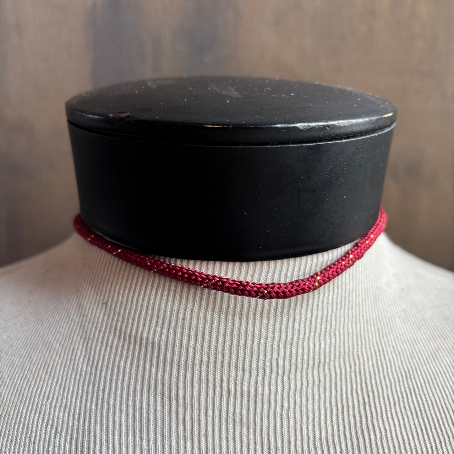 Arrowhead Bolo on Red Tie