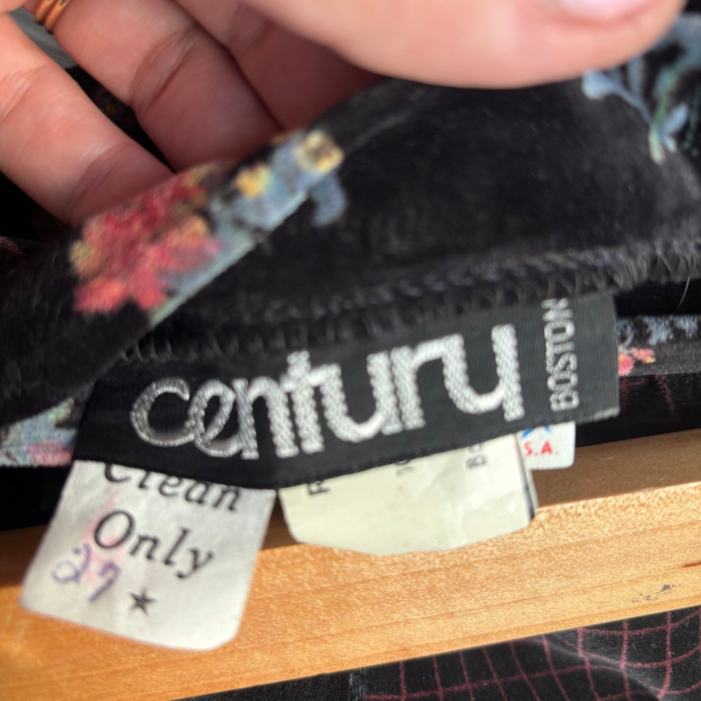 Vintage Floral Velvet Skirt