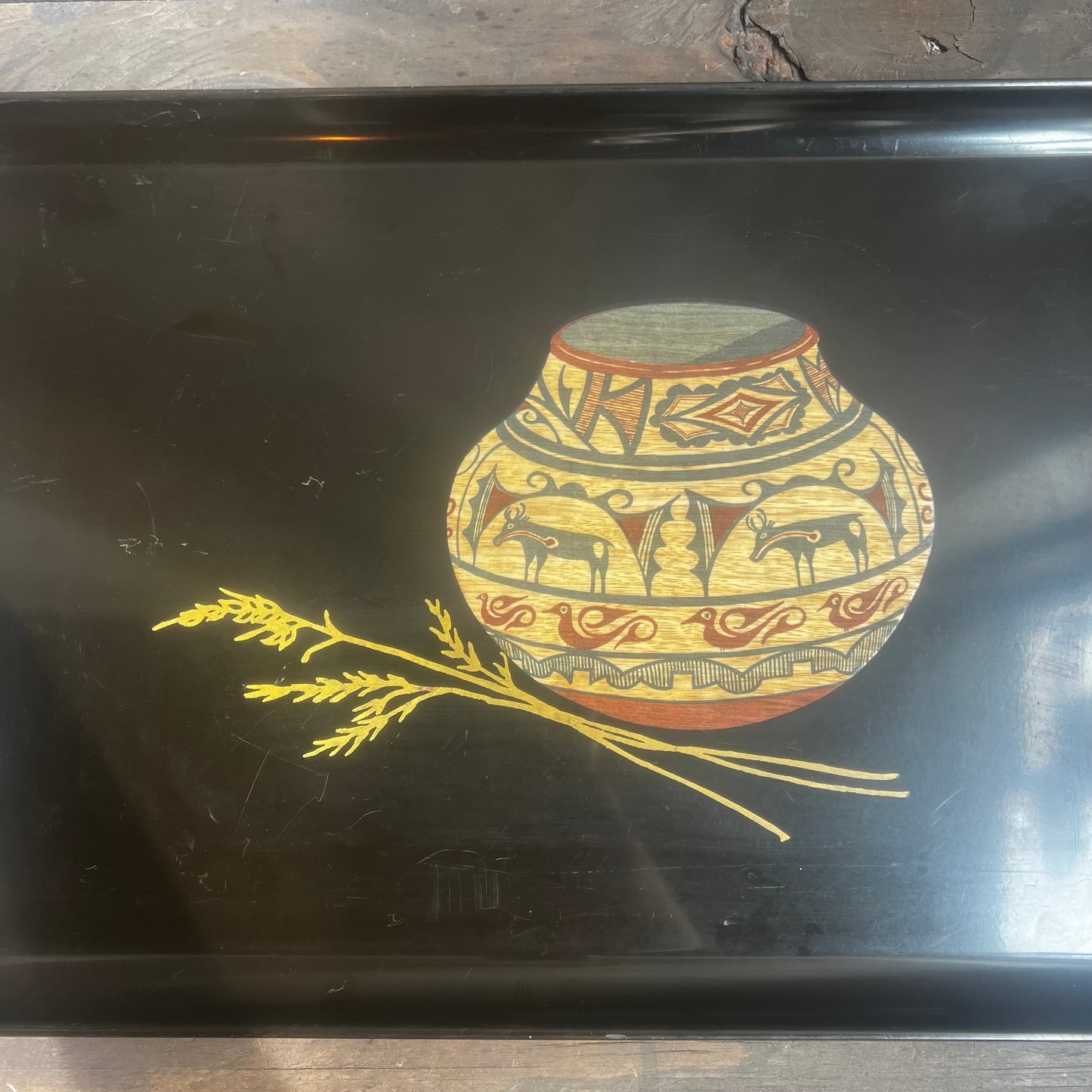 Couroc Mid Century Egyptian Platter