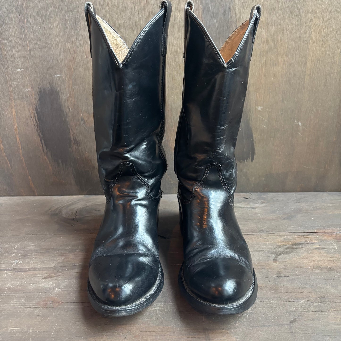 Double H Black Leather Boots