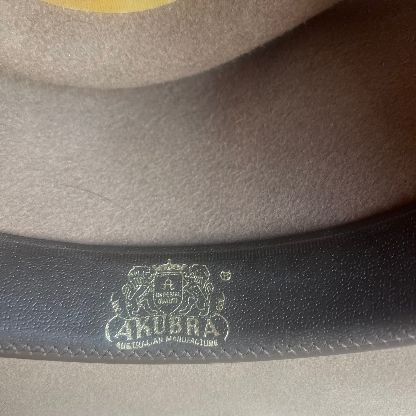 Akubra Brown Hat with Animal Pelt Hat Band