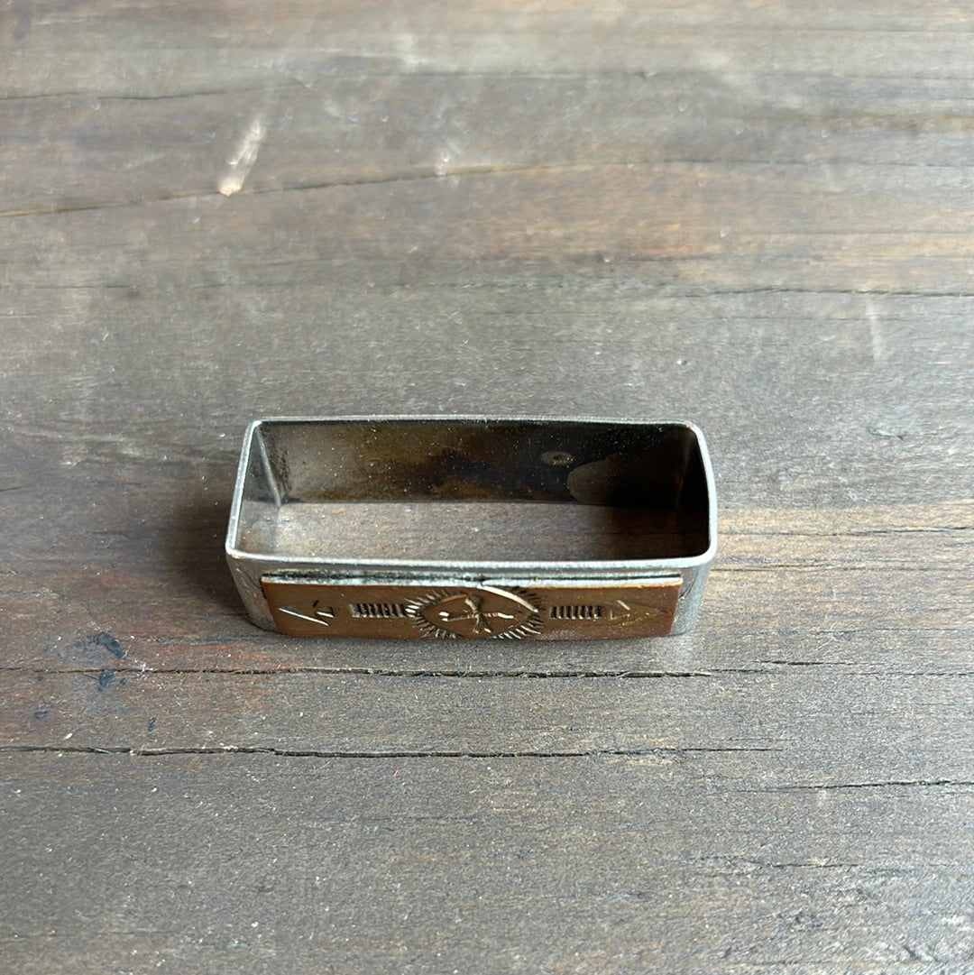 Silver and Copper Scarf Tie