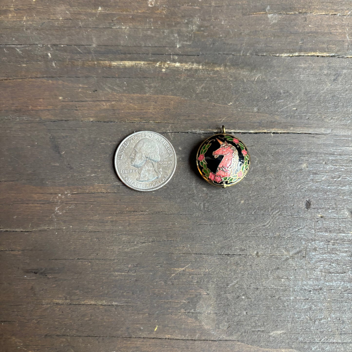 Enamel Pink Unicorn Pendant