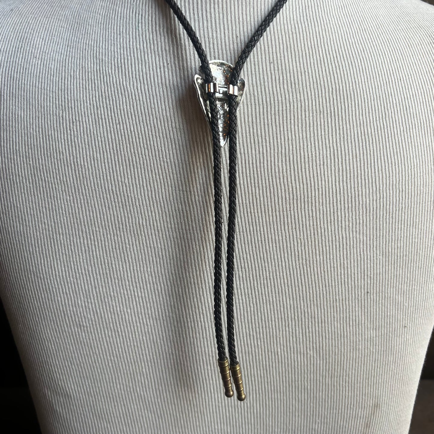 Silver Arrowhead Bolo Tie