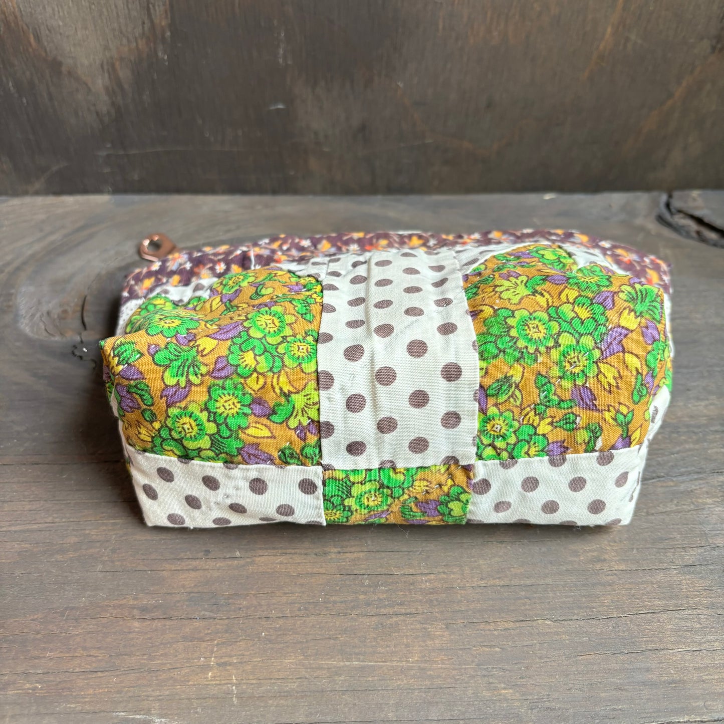 Vintage Quilt Small Toiletries Bag