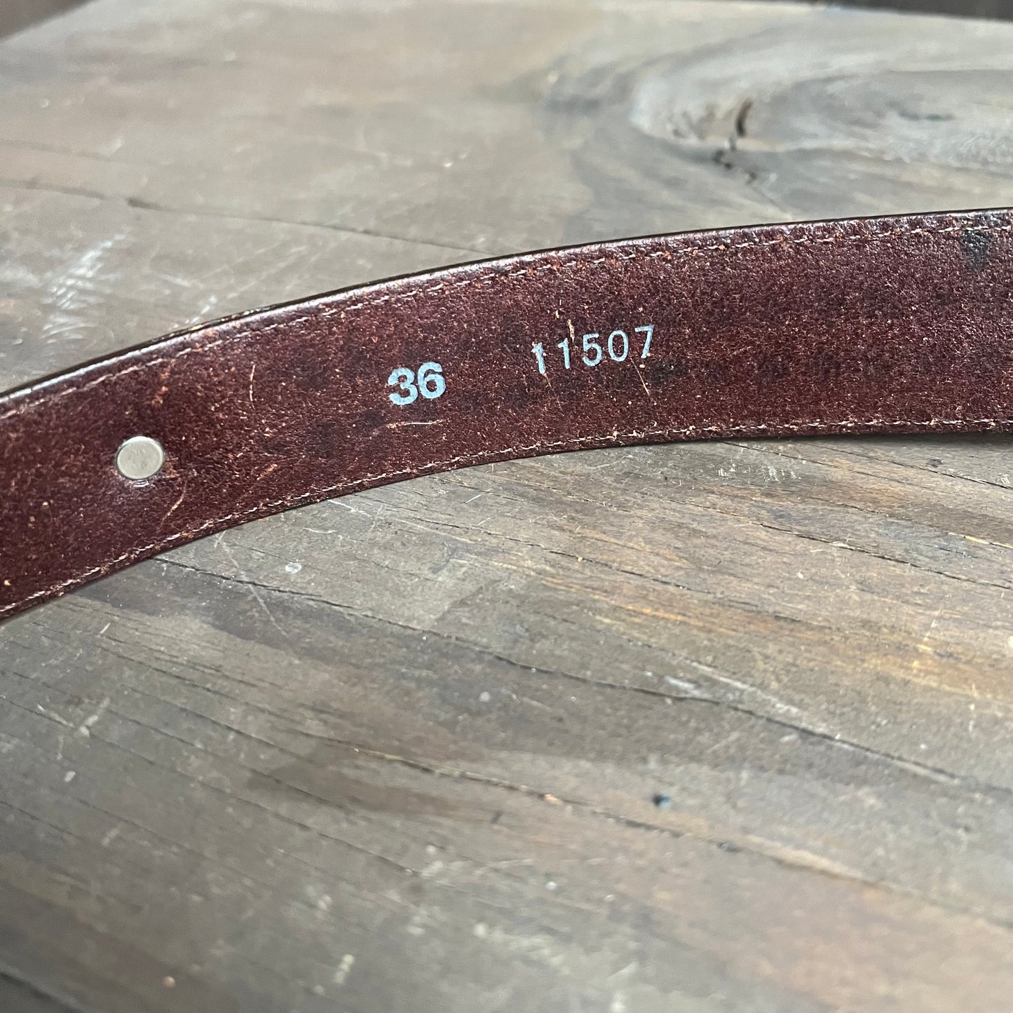 Brown Leather Belt with Silver Golfer Conchos