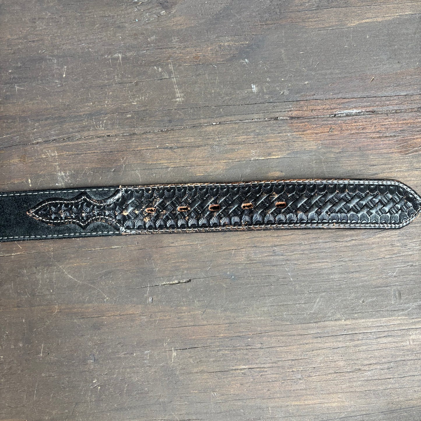 Nocona Black Leather Belt