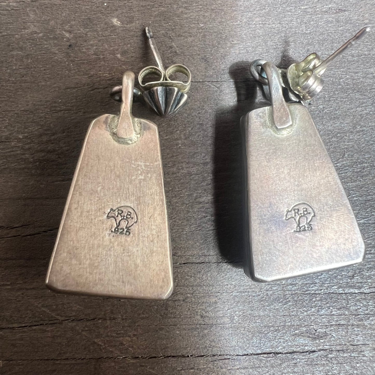 Silver and Turquoise Handcrafted Earrings