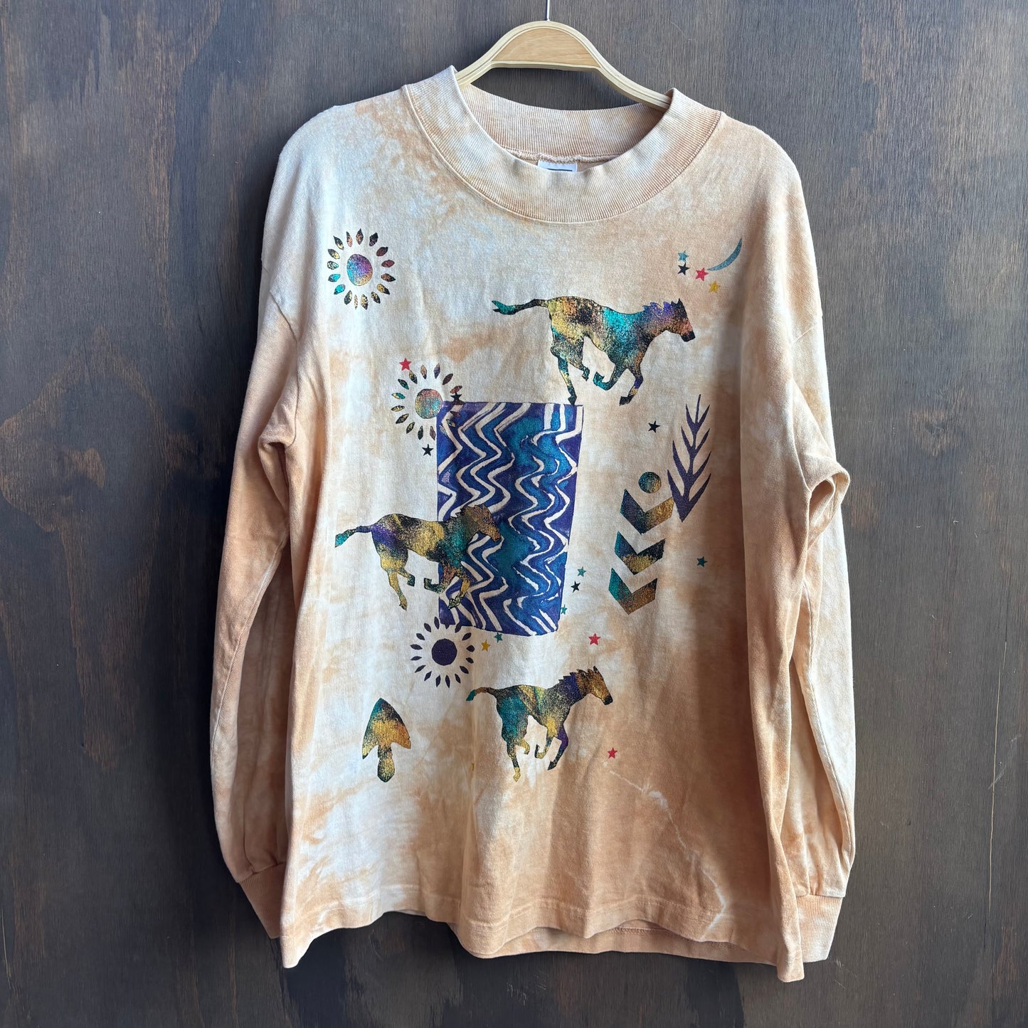 Orange Tie-Dye Long Sleeve Shirt
