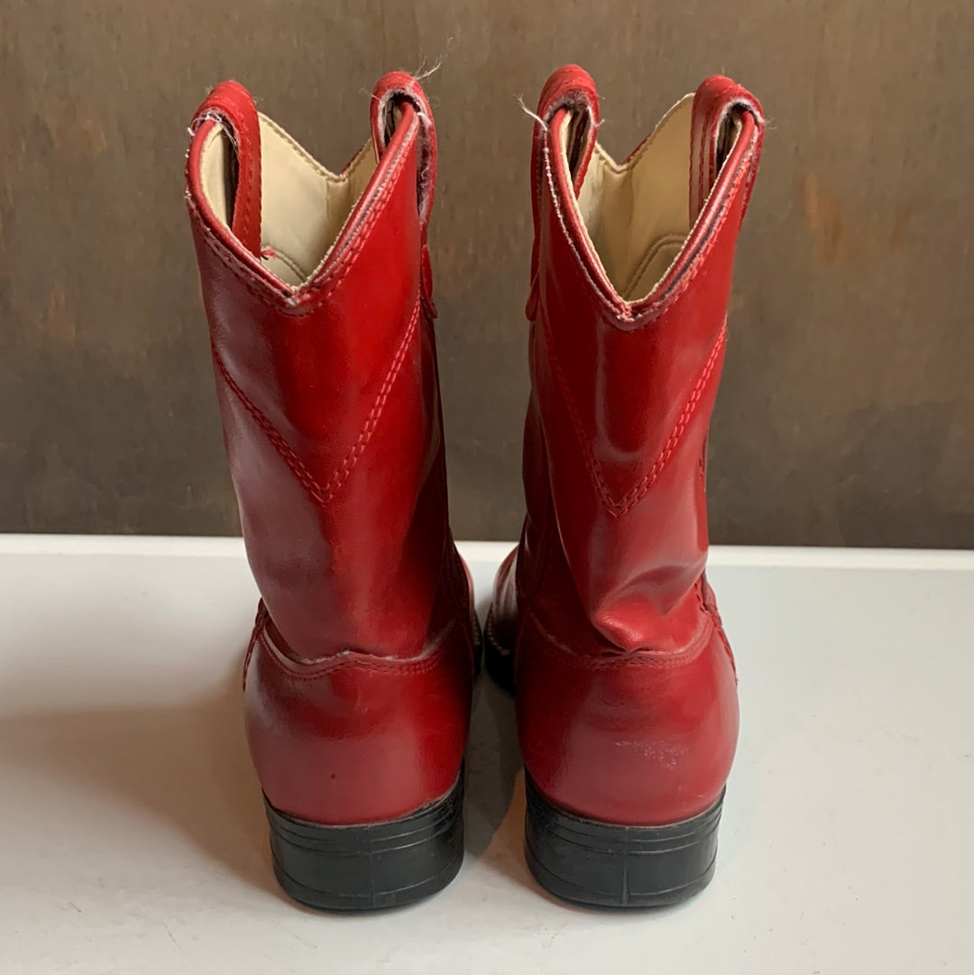 Vintage Bronco kids red cowboy boots