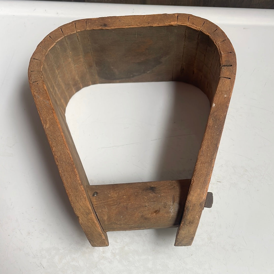 Triangular Antique Wood Stirrup