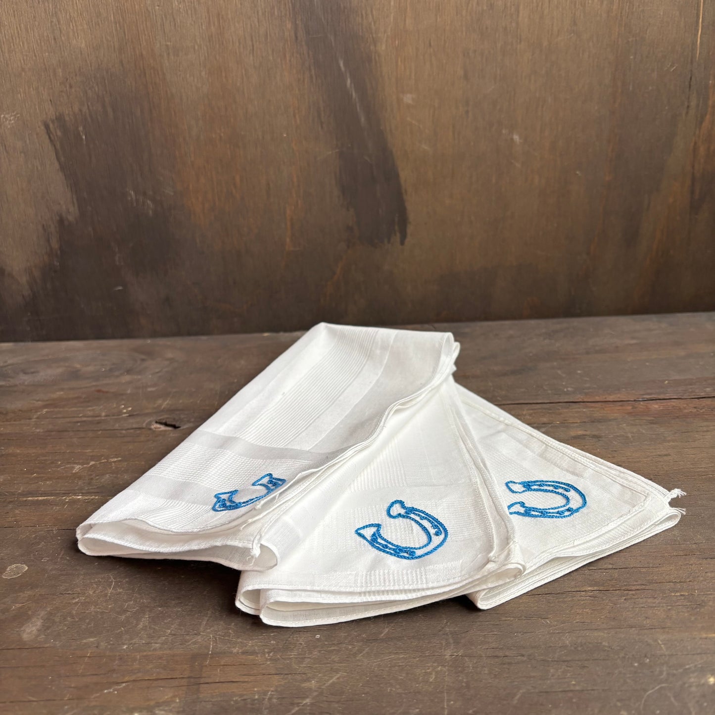 Custom Chainstitch Horseshoe Napkins (set of 3)