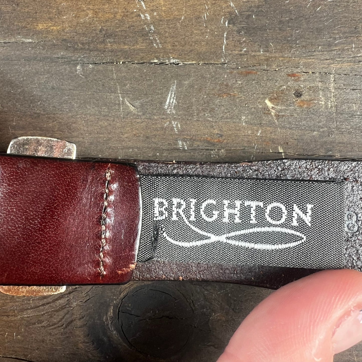 Brighton Brown Leather and Silver Belt