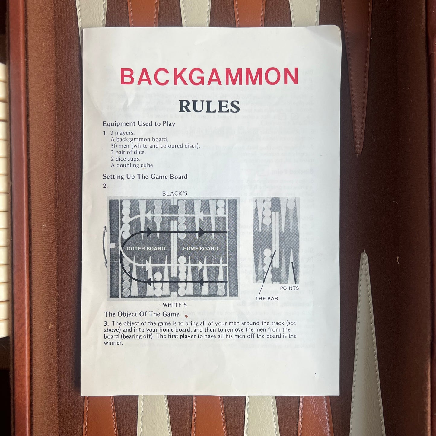 Backgammon Game Kit