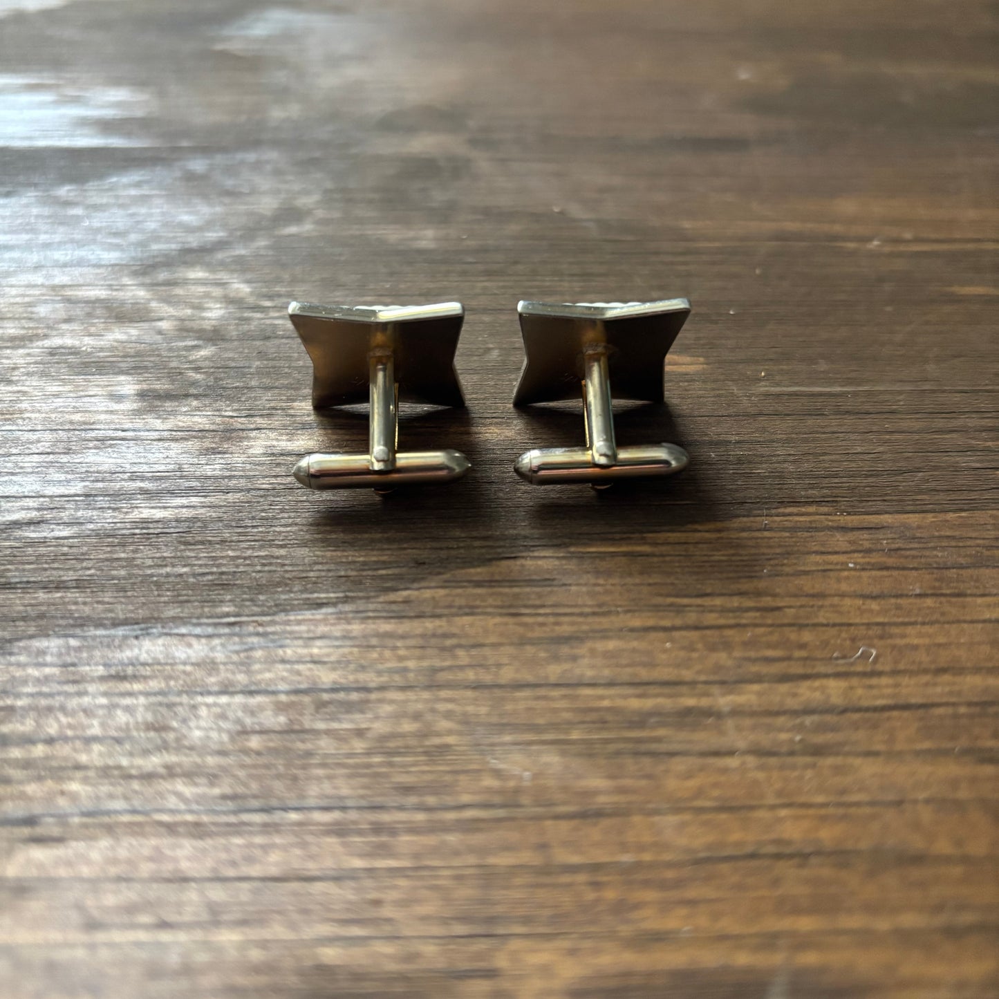 Vintage White Square Cufflinks