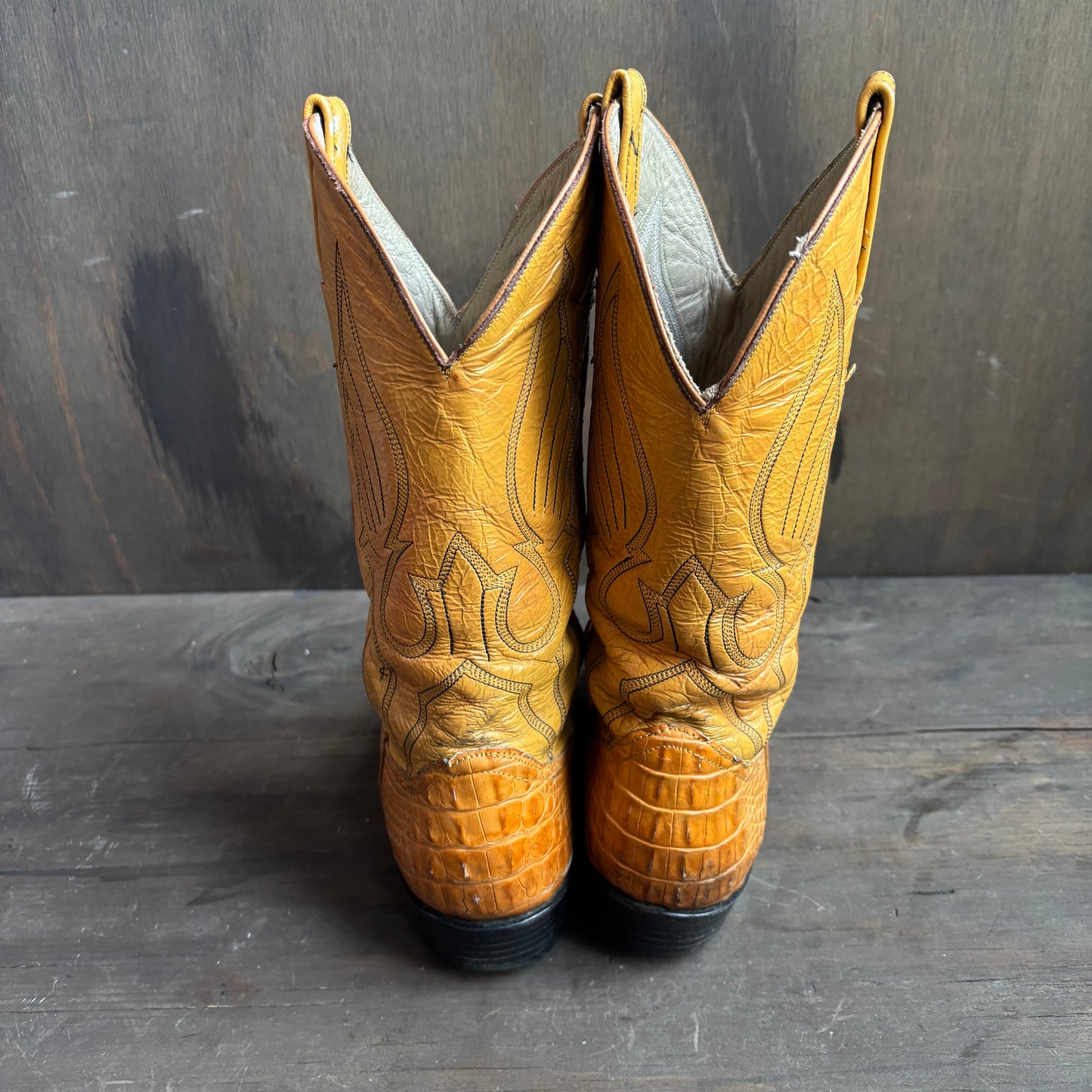 Crocodile and Leather Boots