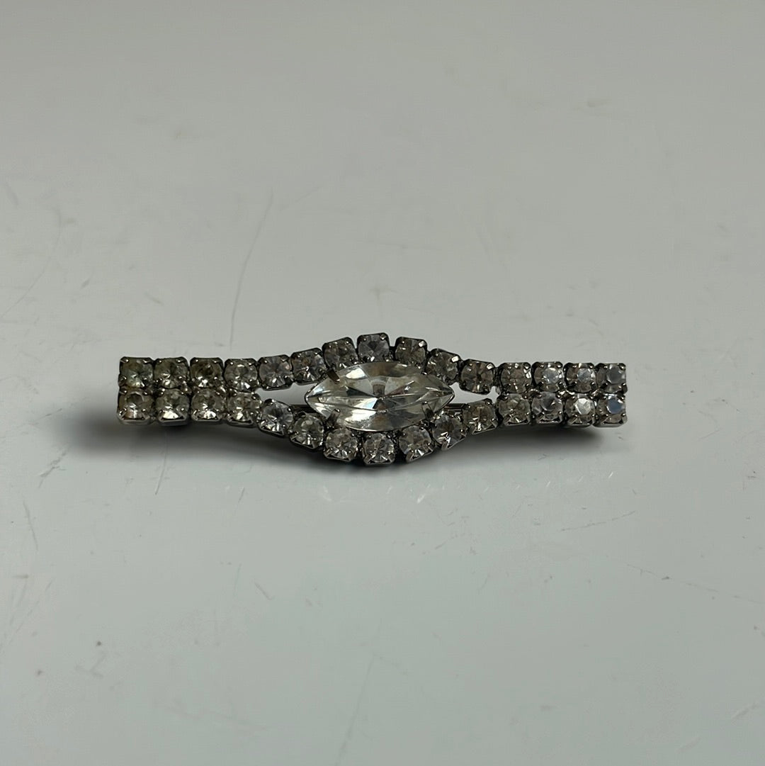 Rhinestone horizontal brooch