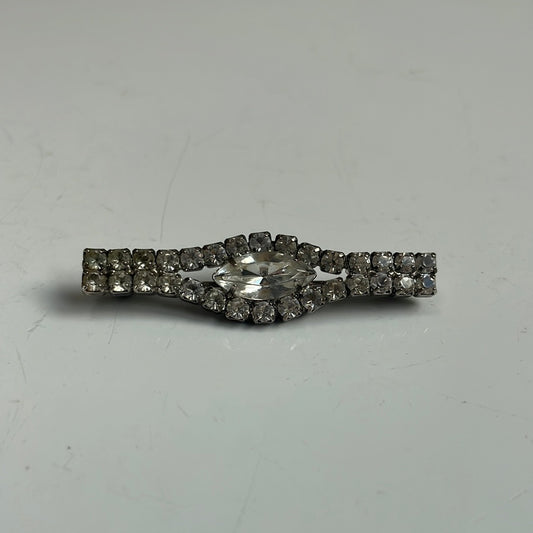 Rhinestone horizontal brooch