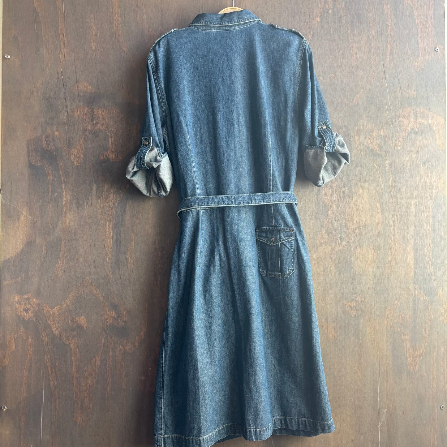 Liz Claiborne Belted Denim Dress