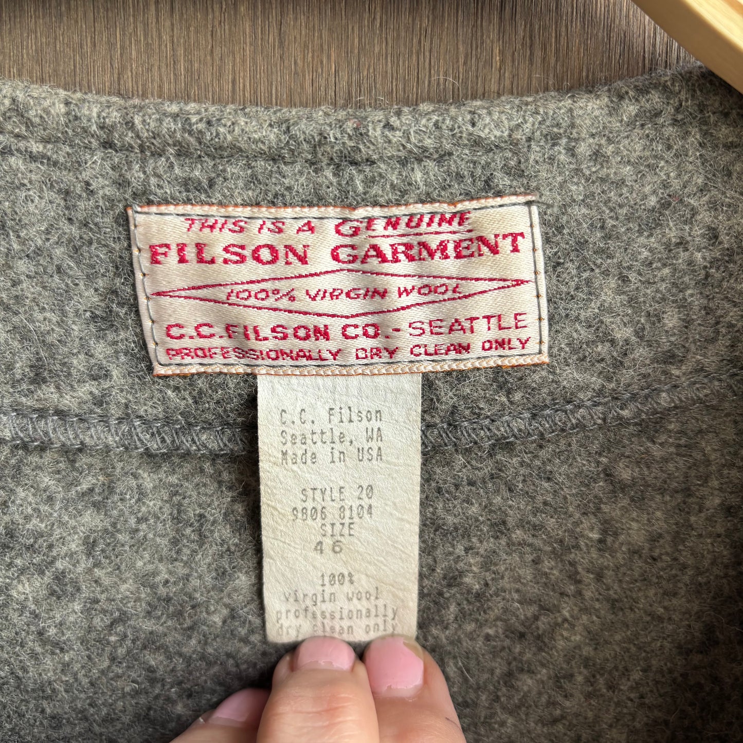 Vintage Filson Wool Vest