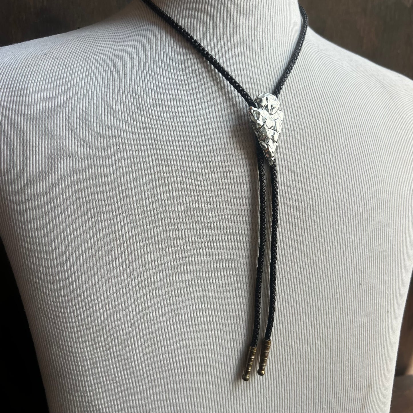 Silver Arrowhead Bolo Tie