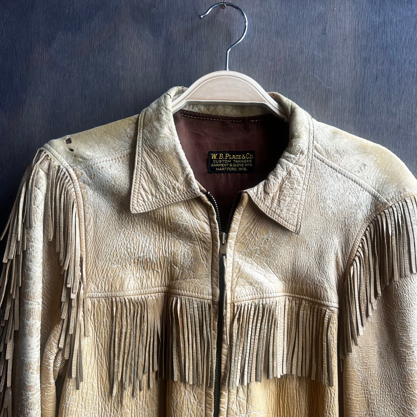 W.B Places & Co. Leather Fringe Jacket