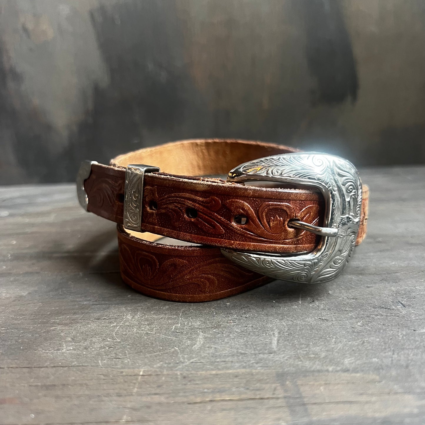Vintage Western Tooled Belt