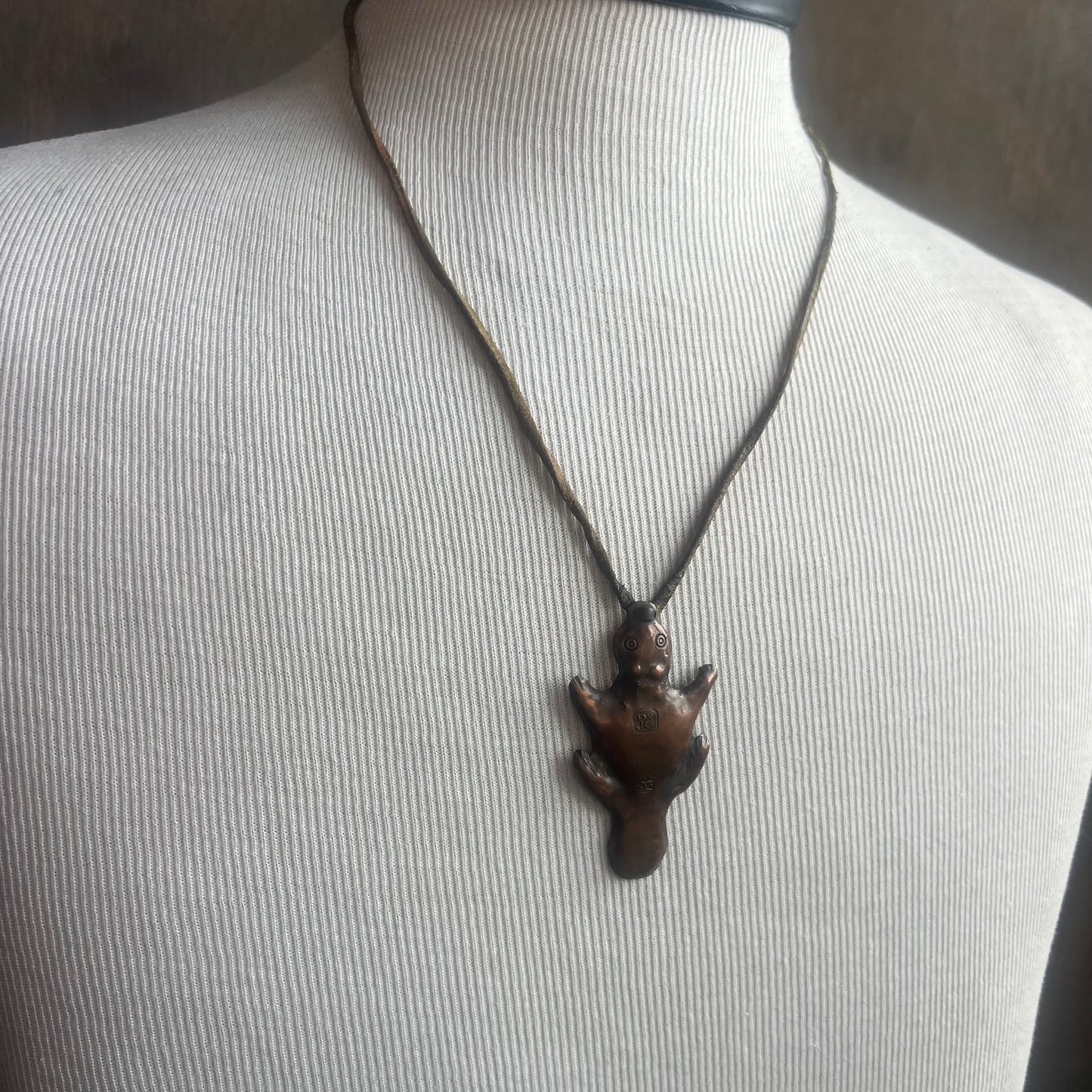 Copper Beaver Necklace