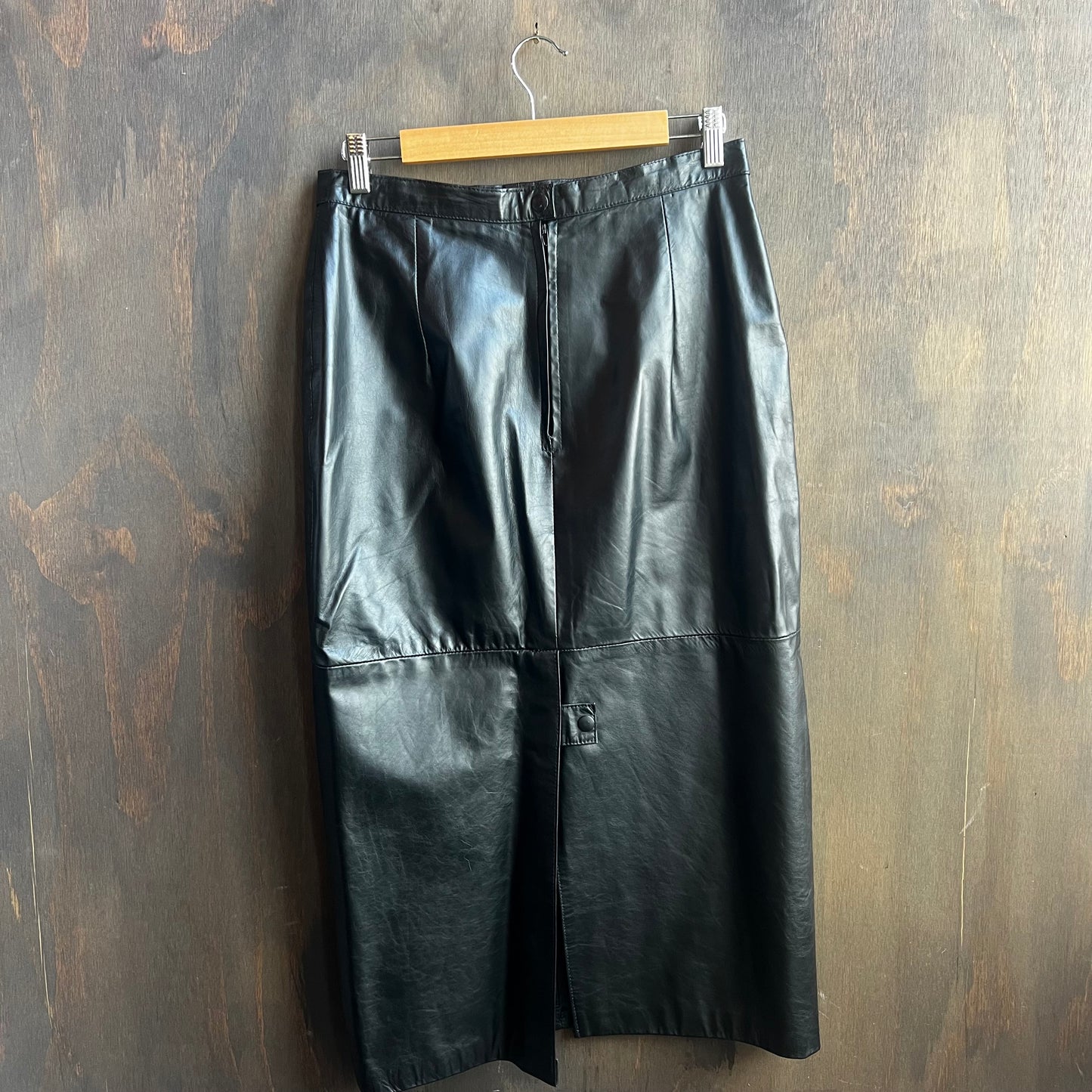 S&U Fashions Black Leather Skirt