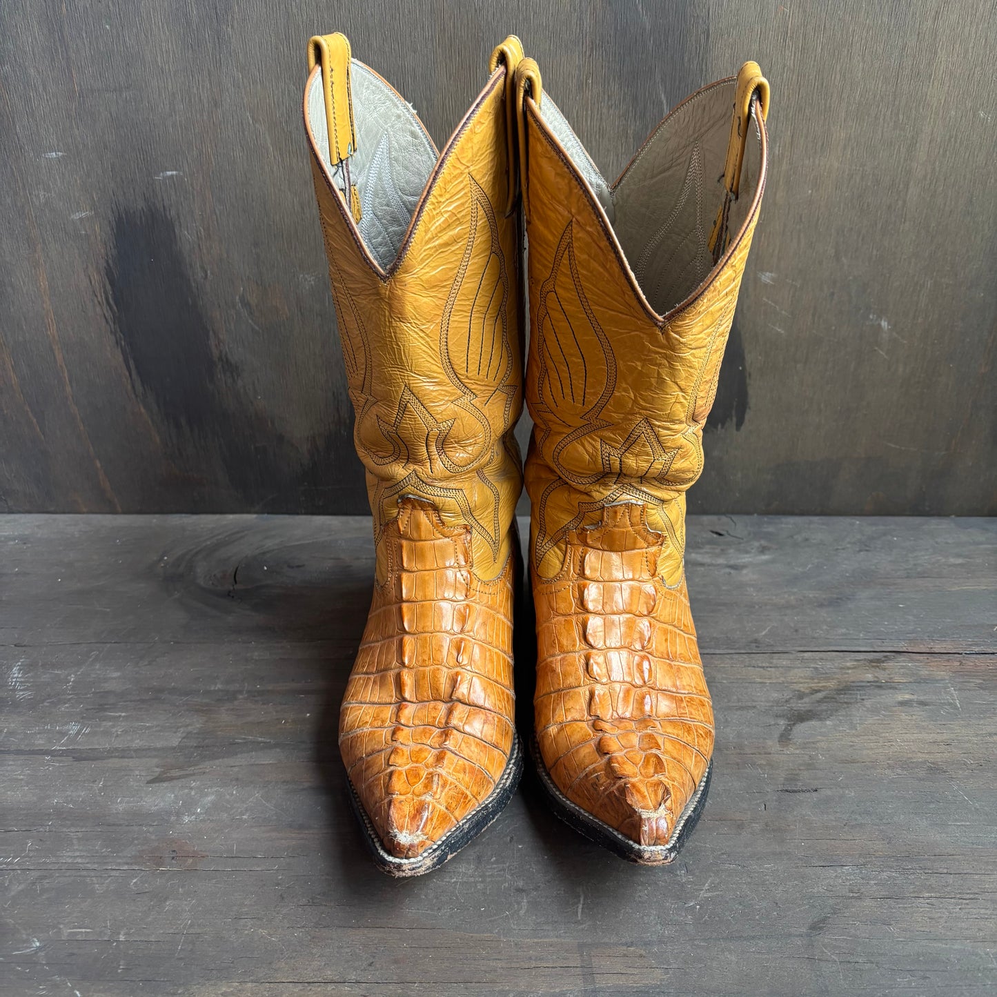 Crocodile and Leather Boots