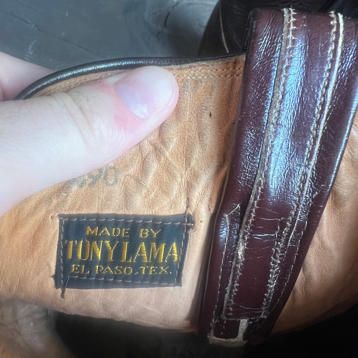 Tony Lama Dark Leather Short Boots