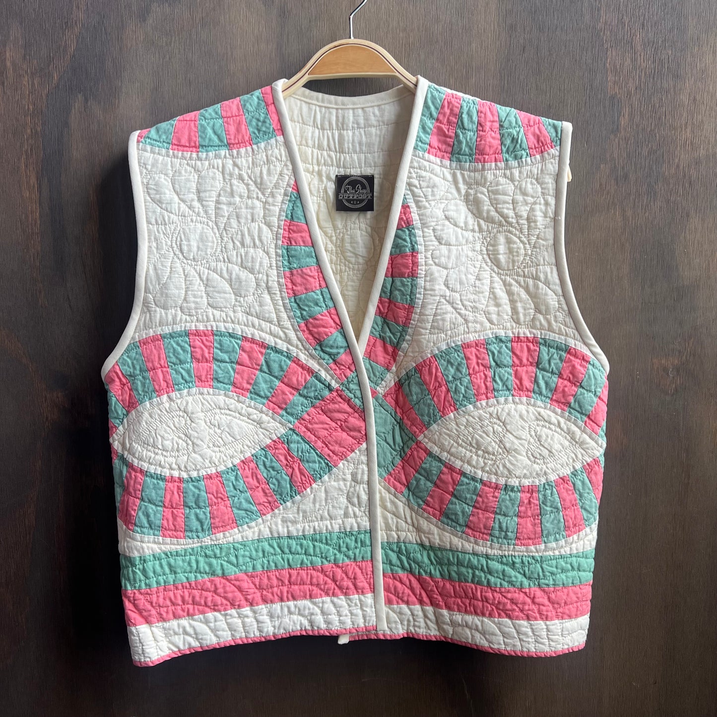 Vintage Pink and Blue Quilt Vest