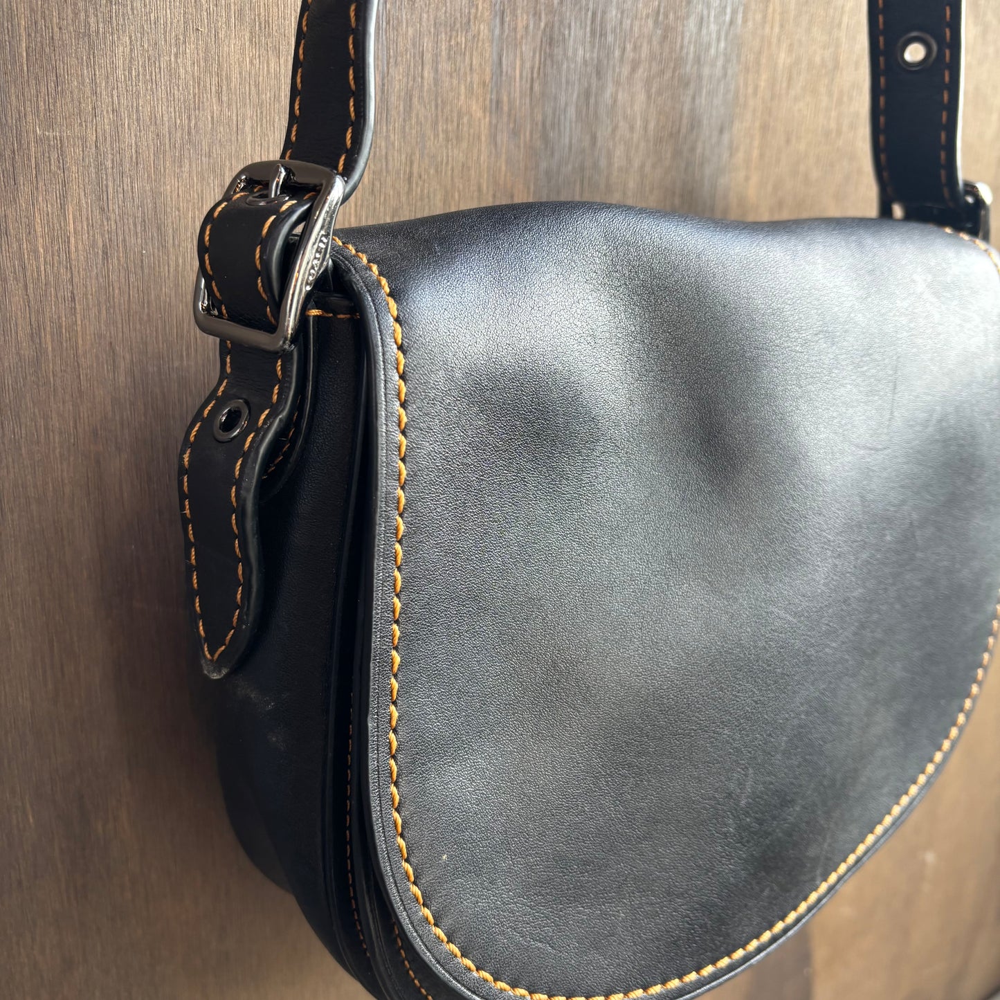 Coach Black Saddle Style Crossbody