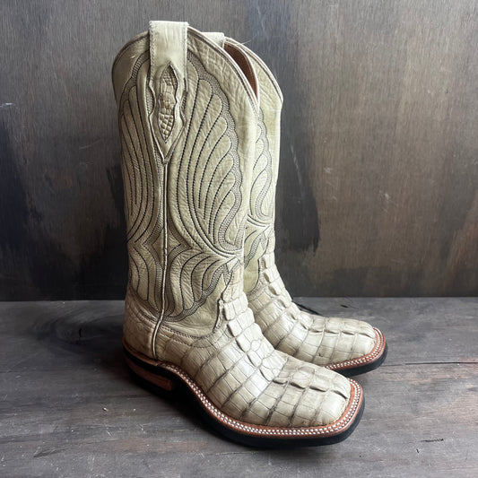 Custom Made Cream Alligator Boots
