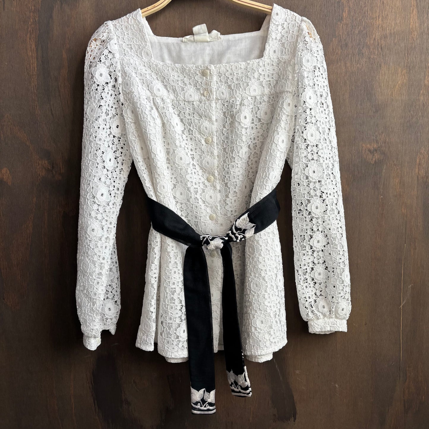 Vintage Black and White Lace Set
