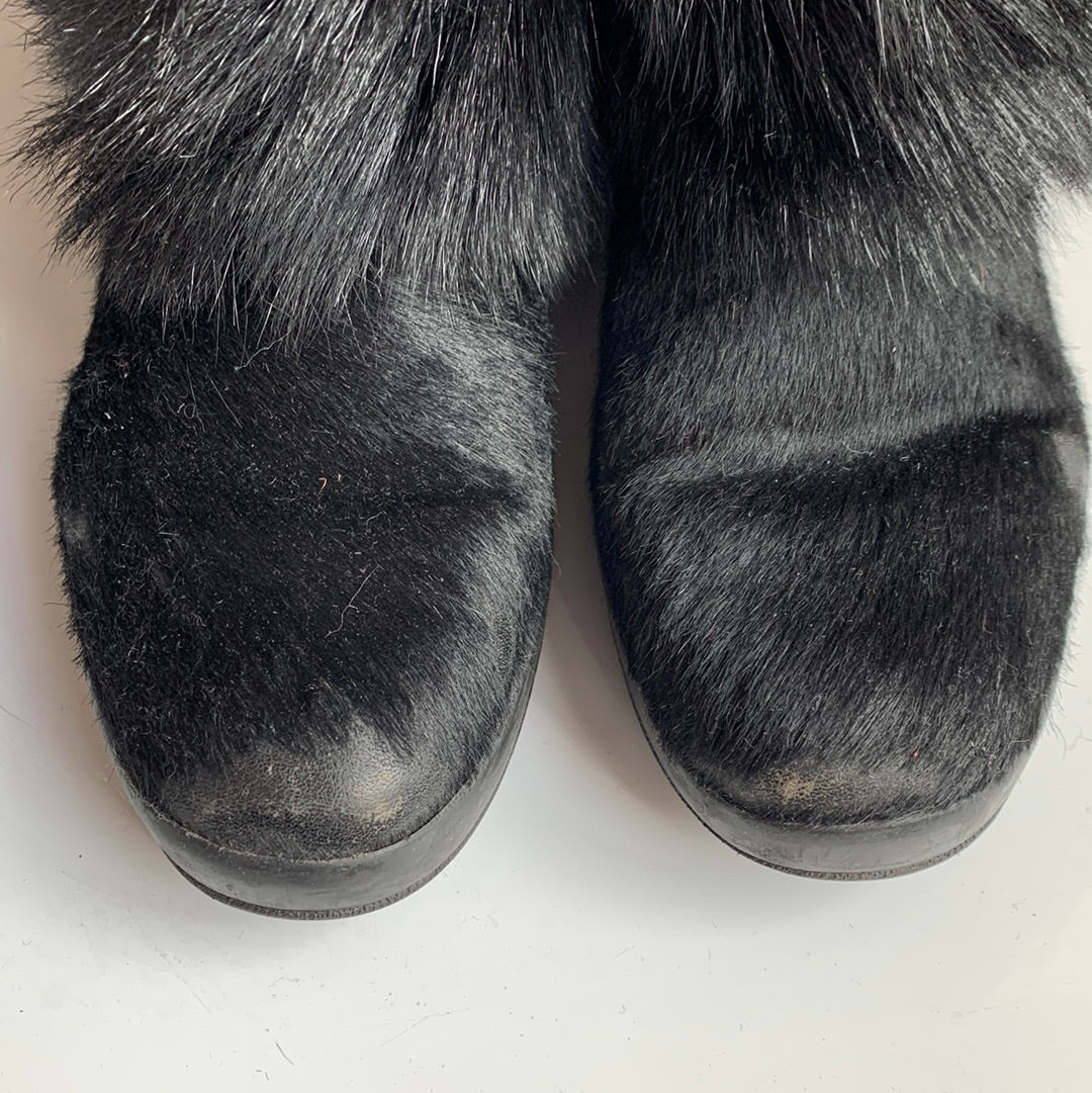 Tecnica Black Goat Fur Winter Boot