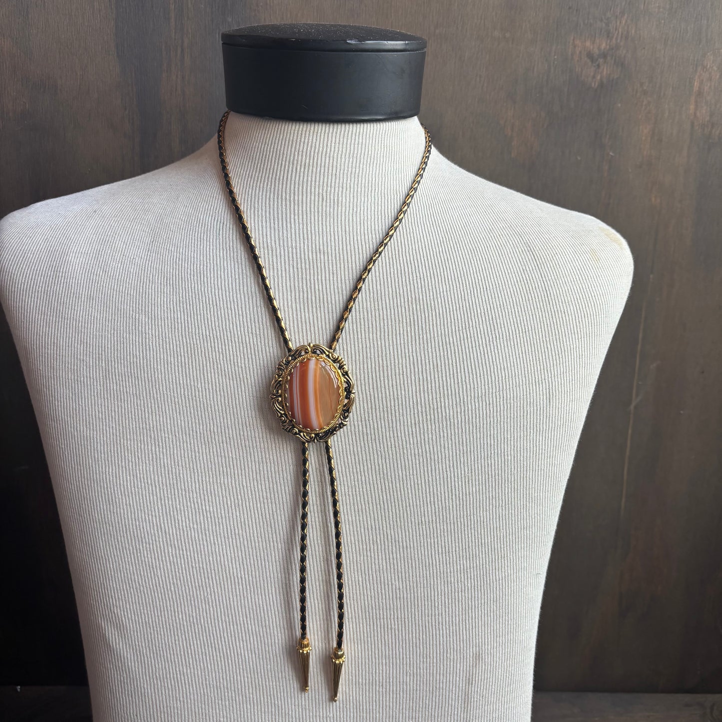 Oval Faux Stone Bolo