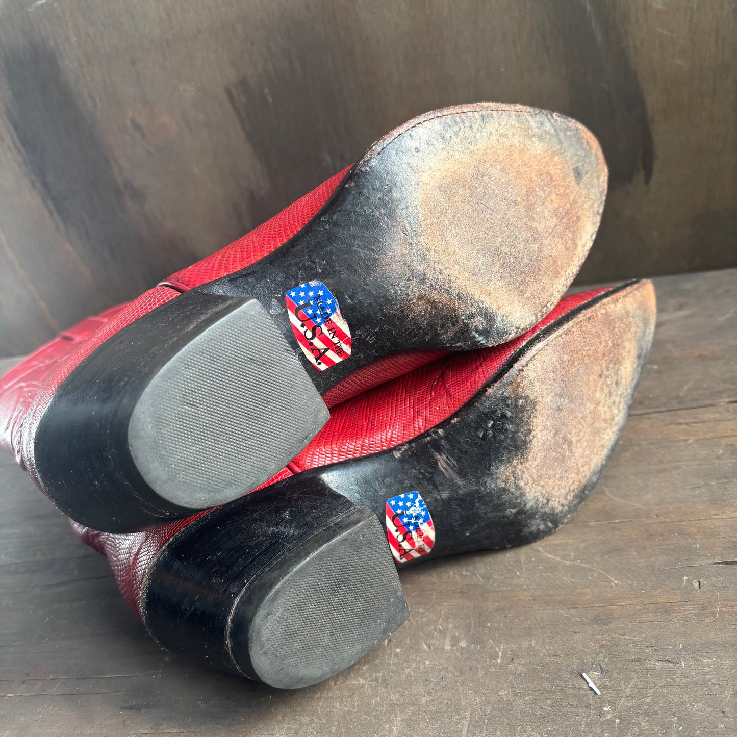 Black Jack Red Reptile Boots