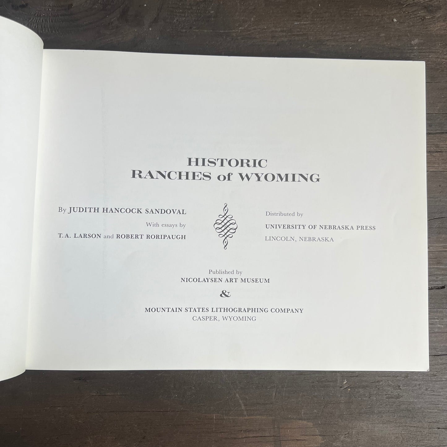 Historic Ranches of Wyoming Book