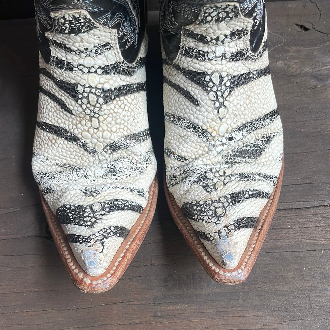 Kids Zebra Print on Crocodile Boots
