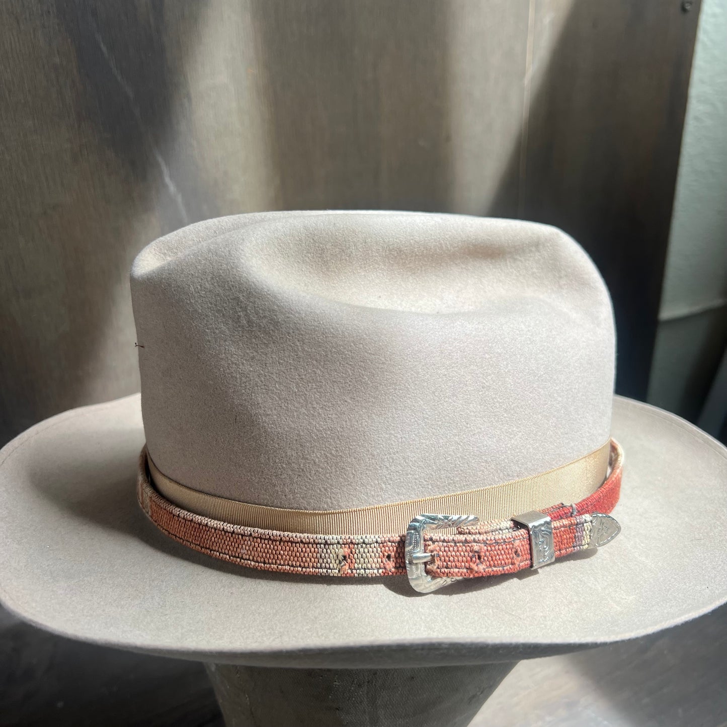 Rustic Hat Band with Silver Buckle