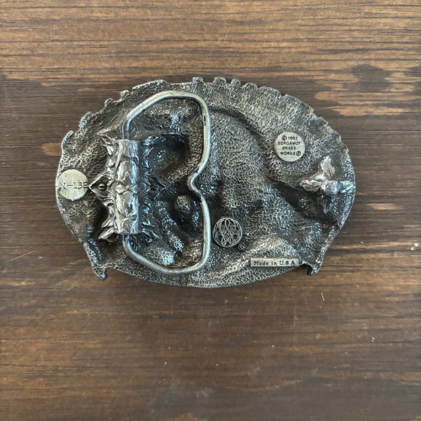 1982 Pewter National Gaurd Belt Buckle