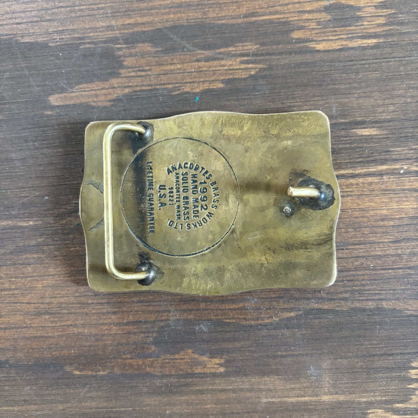 Brass Caustic Soda Belt Buckle