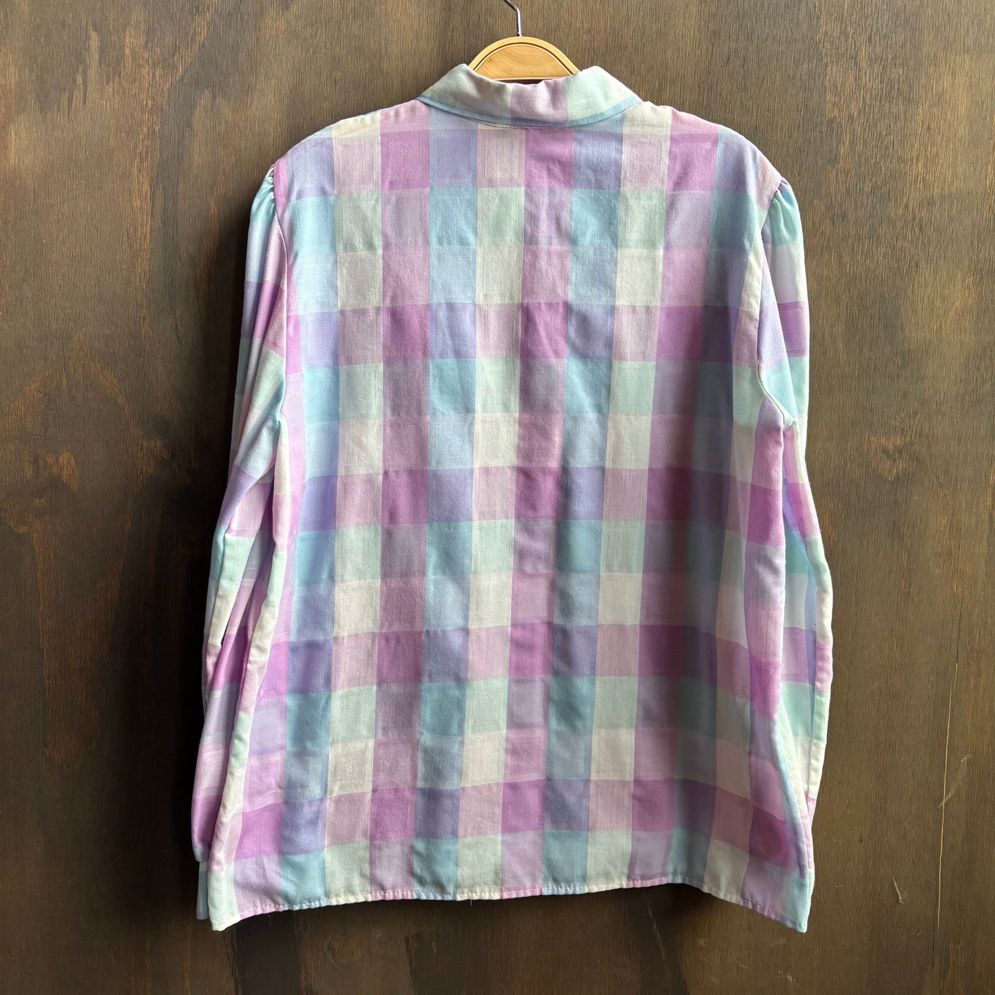 Vintage Pastel Ruffled Button Up