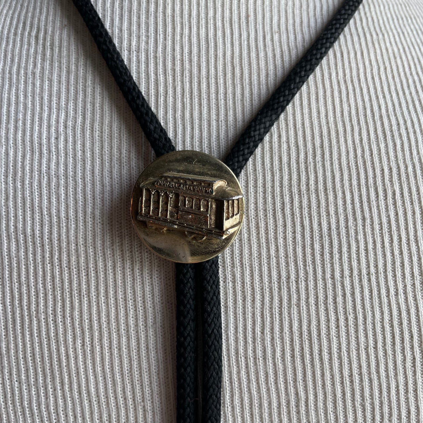 Metal SF Cable Car Bolo Tie