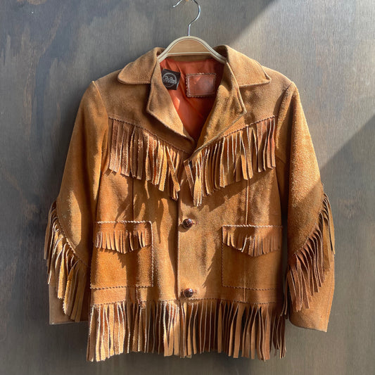 Vintage Suede Fringed Kids Jacket