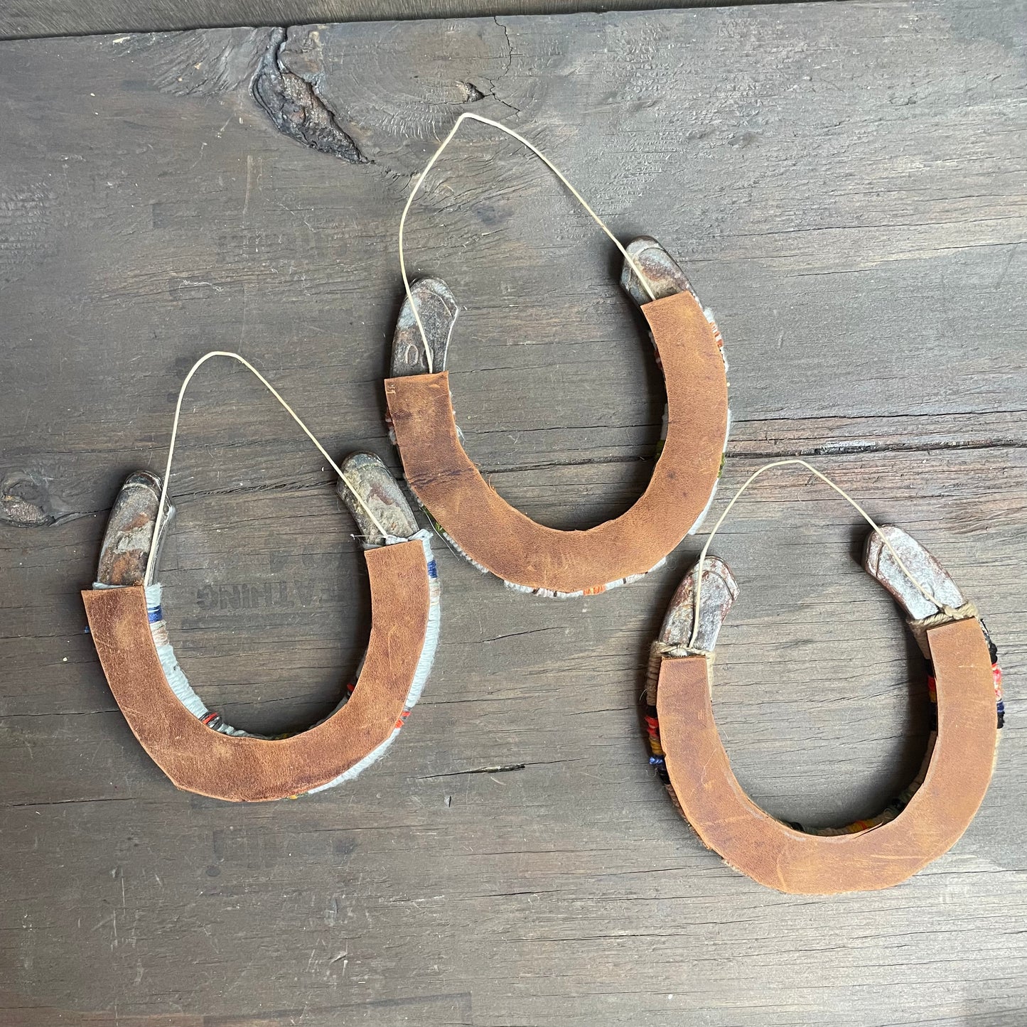 Thread Wrapped Hanging Horseshoe