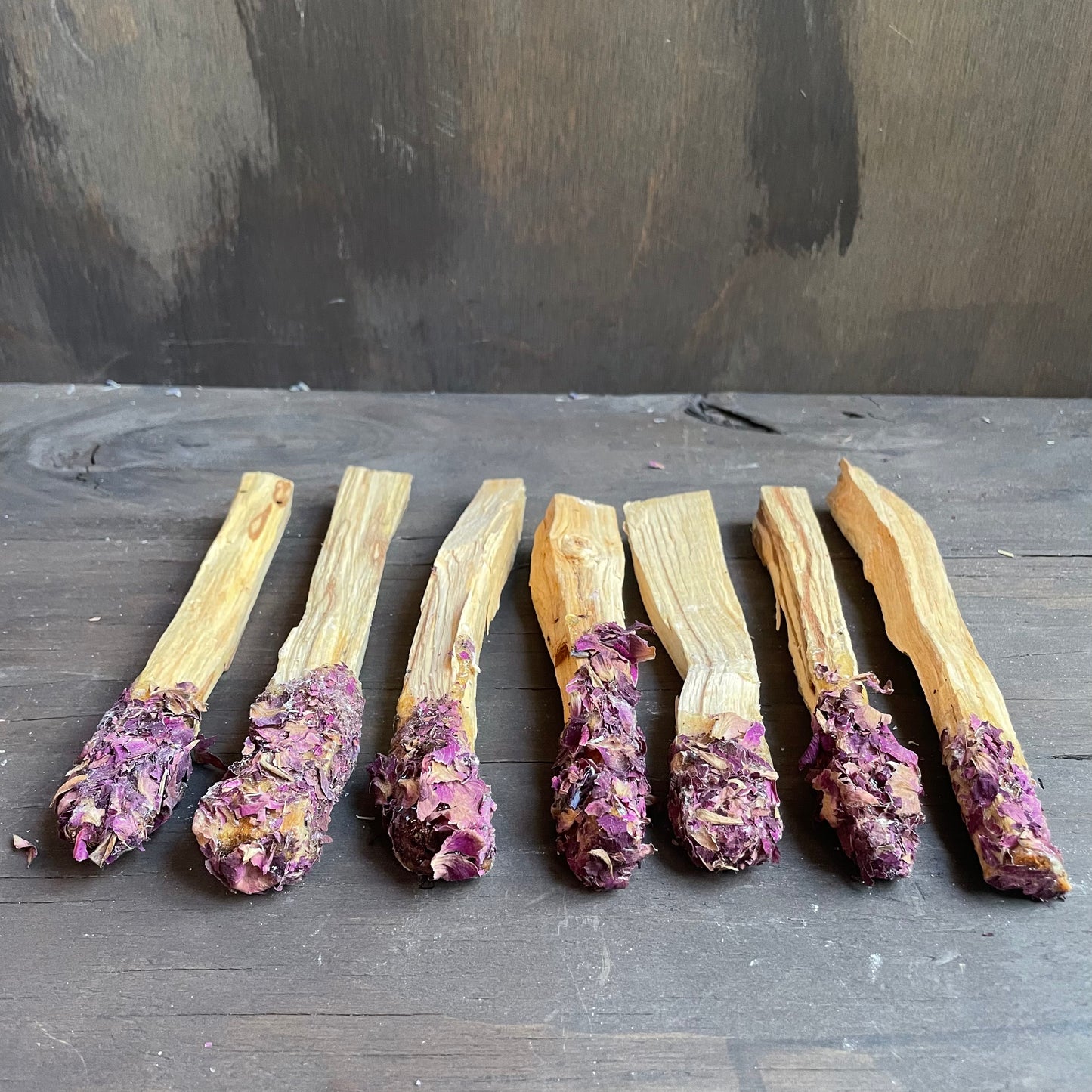 Copal Resin Dipped Palo Santo Smudge Stick with Rose