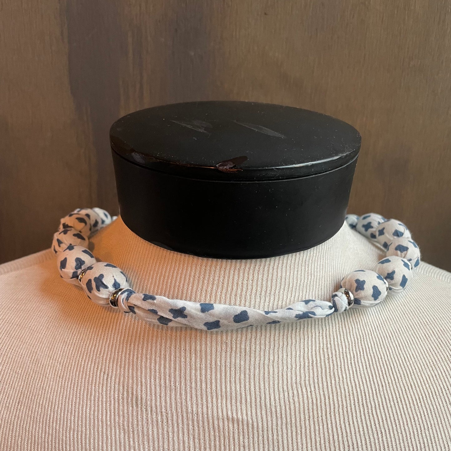 Ostrich Moon fabric and Beaded Bolo Tie